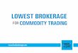 Lowest brokerage for commodity trading