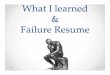 Failure resume and learning mind map