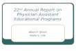 22nd Annual Report on Physician Assistant Educational Programs