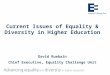 David Ruebain - Current Issues of Equality Diversity in HE