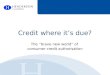 Authorisation under the new Consumer Credit regime