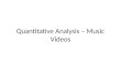 Quantitative analysis – music videos