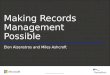 Making Records Management Possible - Wellington