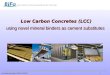 B&i2013 donderdag 15.45_zaal_b_low-carbon concretes using novel mineral binders as cemetn substitutes