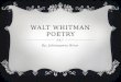 Walt whitman poetry