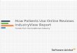 Software Advice IndustryView: How Medical Patients Use Review Sites