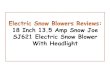 Electric Snow Blowers Reviews:Snow Joe SJ621 Electric Snow Blower