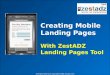 Zestadz mobile Landing Pages Tool