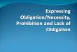 Obligation, Prohibition, Lack of Obligation Presentation