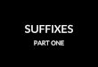 Suffixes pp