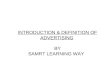 Introduction & definition of advertising