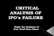 Critical Analysis of Reasons of IPO failure