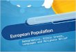 Population Basics of Europe