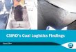 Graham O’Brien, CSIRO, CSIRO’s Coal Logistics Findings