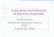 ESC Enterprise Architecture Overview