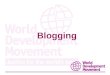 Blogging training for the World Development Movement