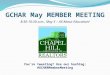 May 2014 GCHAR Member Meeting: Education