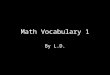 Math vocab 1