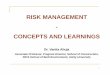 Risk management   concepts and learning