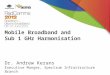 Radcomms2012, Session Four: Mobile broadband and sub 1 GHz harmonisation - Dr. Andrew Kerans, ACMA