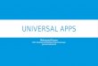 Universal Apps