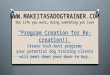 Program creation for dog trainers