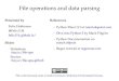 Python - File operations & Data parsing