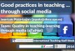 Good practices in teaching through social media