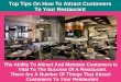 Top tips on how to attract customers to your restaurant
