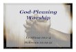 God-Pleasing Worship