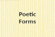 Poetic forms, devices   examples