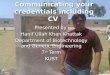 Communicating your credentials including cv