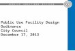 Item 7.4 public use facility design ordinance