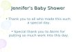 Jennifer’S Baby Shower