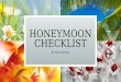 Honeymoon checklist