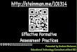 Effective Formative Assessment Practices