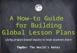 How to Create a Global PBI Lesson Plan