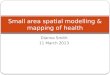 Small area spatial modelling and mapping of health