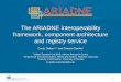 The ARIADNE interoperability framework, component architecture and registry service