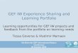 The GEF IW Learning Portfolio of Projects: Combined Presentation at the IWC5