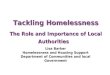 The Role and Importance of Local Authorities for Tackling Homelessness