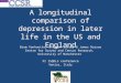 A longitudinal comparison of depression in later life in the US and England