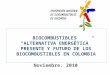 Presente y futuro de los biocombustibles en Colombia