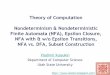 Theory of Computation: Nondeterminism & Nondeterministic Finite Automata (NFA); Epsilon Closure; NFA with & w/o Epsilon Transitions; NFA vs. DFA, Subset Construction