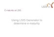 Using LSIS generator to determine the e-maturity of your organisation