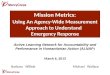 Using An Agency-Wide Measurement Approach to Understand Emergency Response