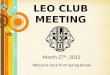 Leo Club Meeting:March 27 - ver2