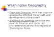 5 Regions Of Washington
