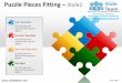 4 puzzle pieces in a rectangle fitting design 2 powerpoint ppt slides