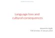 Language Loss and Cultural Consequences